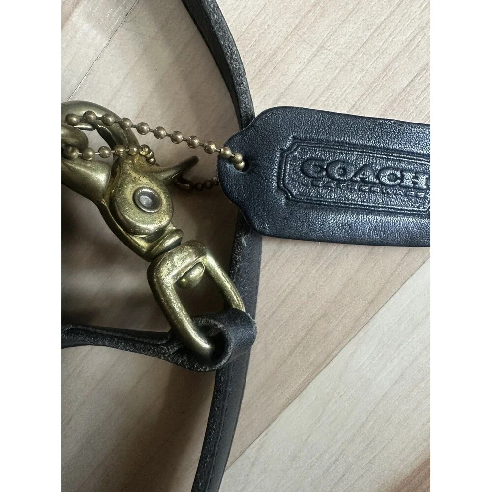 Vintage 90s COACH   Willis Black Satchel Purse w/ Gold Hardware